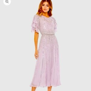 Mac Duggal Light Purple Maxi Dress with Sequins